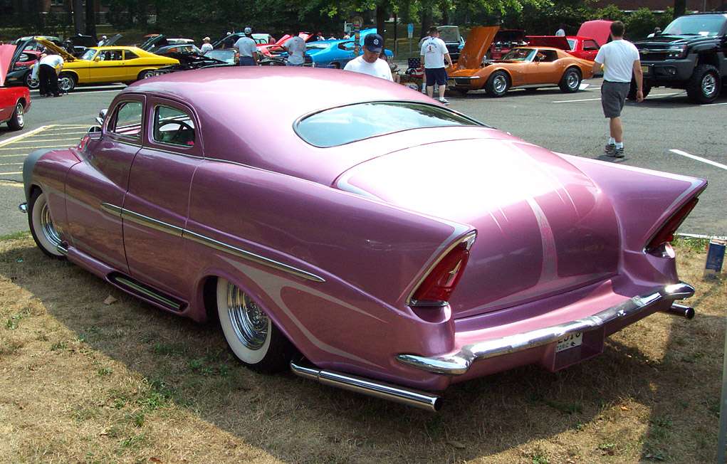 Tags 1951 custom fins bullet grille mercury oldtimer pink